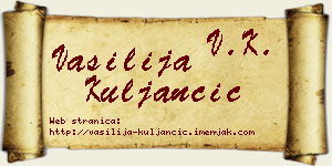 Vasilija Kuljančić vizit kartica